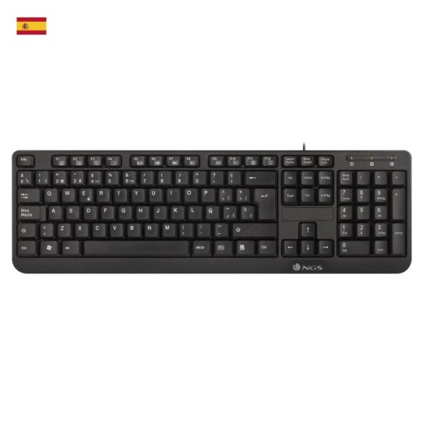 Teclado Ngs Funky V3 Corded Usb 104 Teclas Usb Color Negro