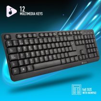 Teclado Ngs Funky V3 Corded Usb 104 Teclas Usb Color Negro