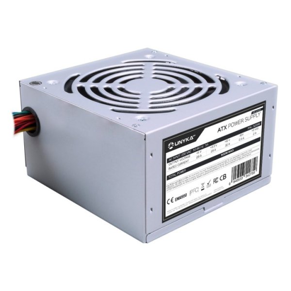 Fuente De Alimentacion Unykach Atx 52099 500w 20+4pins Ventilador 12x12 Silencioso Destinada Para Reparaciones